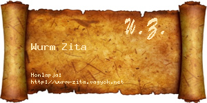 Wurm Zita névjegykártya